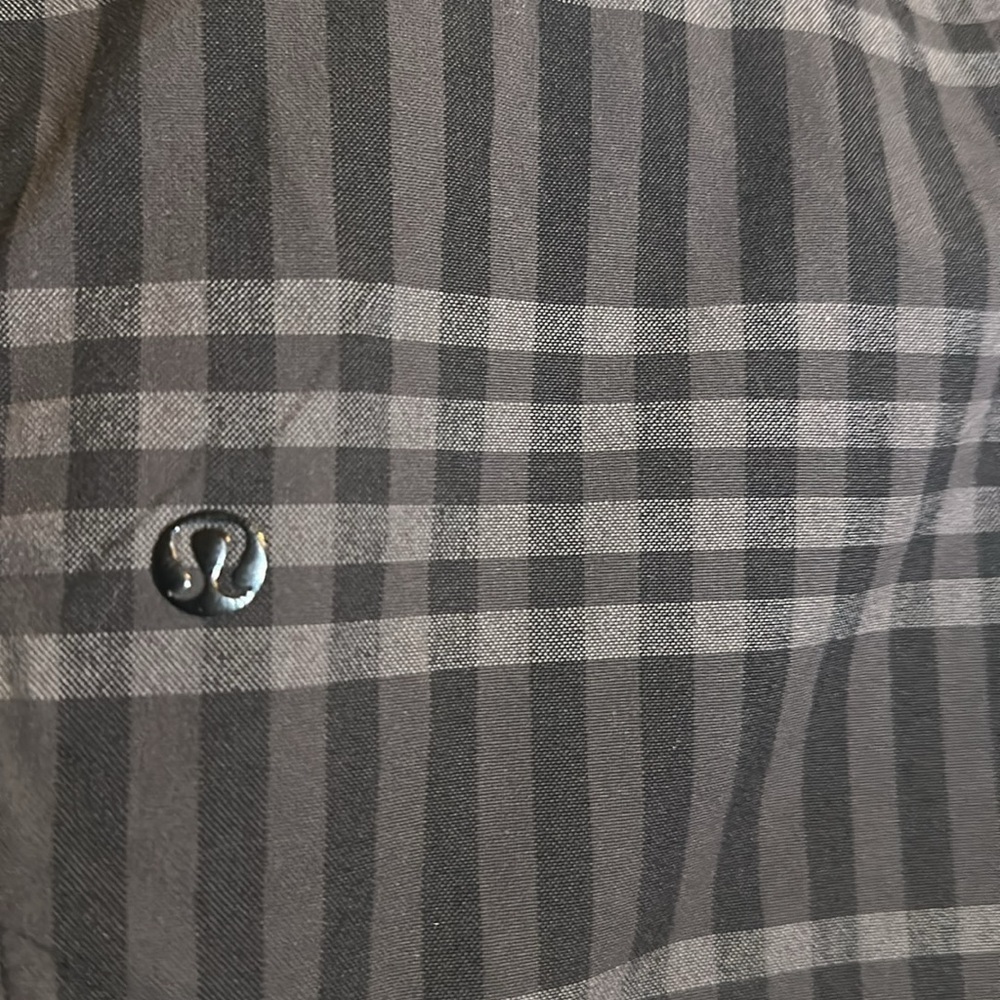 Lululemon Mens Size 36 Black Checked Plaid Golf Short Casual Athletic - Picture 9 of 12
